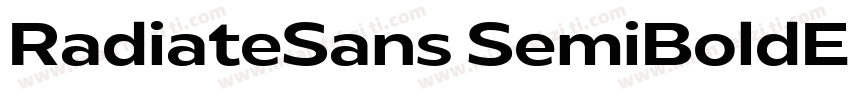 RadiateSans SemiBoldExpanded字体转换